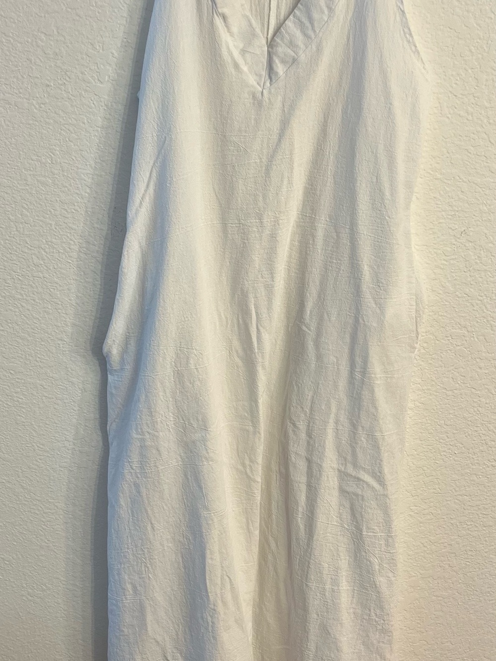 WHITE COTTON BOHEMIAN MAXI DRESS